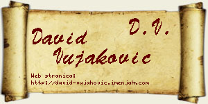 David Vujaković vizit kartica